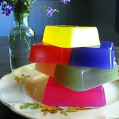 Image of Everyday Vegan Soap in bright colours and delicious scents