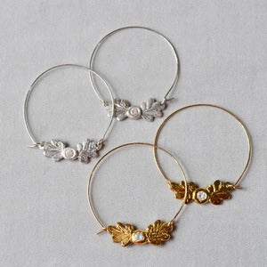 Image of Laurel Leaf Hoop