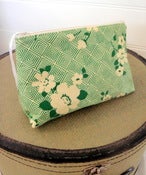 Image of Large make up purse/green floral