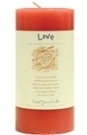 Image of Crystal Journey Love 3" x 6" Pillar Candle