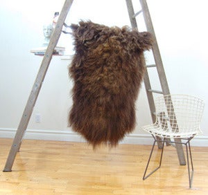 Image of Large Brown 'Rustic' Icelandic Sheepskin BR-000
