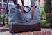 Image of Charcoal Waxed Canvas Work Bag