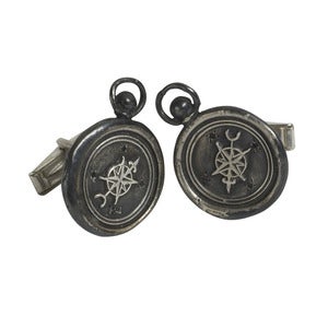 Image of Wax Seal Compass Cufflinks