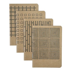 Image of 4 Pocket Notebooks, Geometric No.1