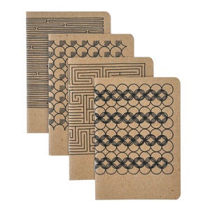 Image of 4 Pocket Notebooks, Geometric No.2