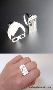 Image of Doctor Who TARDIS - Handmade Silver Ring