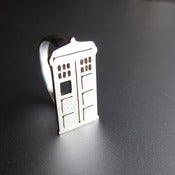 Image of Doctor Who TARDIS - Handmade Silver Ring