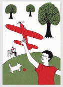 Image of Boy & Plane Greetings Card