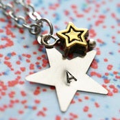 Image of initial star necklace