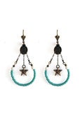 Image of LUPE pendants d'oreilles turquoise/ turquoise pendant earrings