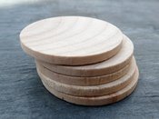Image of 10 x Wooden Circle Tiles 38mm (1.5 inch)