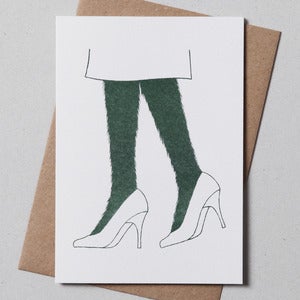 Image of Hairy Legs Greeting Card