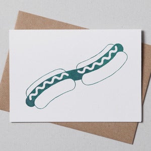 Image of Double Sausage Greetings Card