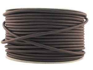 Image of DARK BROWN | fabric lighting flex cable | ROUND