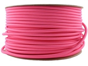 Image of FUSCHIA PINK |fabric lighting flex cable | ROUND 