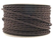 Image of DARK BROWN | fabric lighting flex cable | TWIST