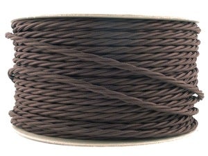 Image of DARK BROWN | fabric lighting flex cable | TWIST