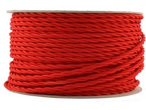 Image of BRIGHT RED | fabric lighting flex cable | TWIST