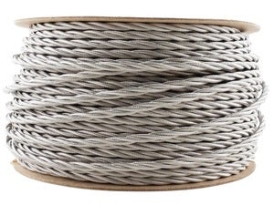Image of SILVER | fabric lighting flex cable | TWIST