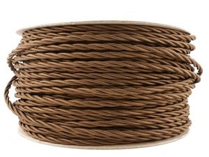 Image of OLIVE BROWN | fabric lighting flex cable | TWIST