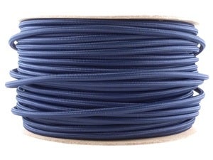 Image of NAVY BLUE | fabric lighting flex cable | ROUND
