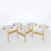 Image of Eric Gold Leaf and Marble Hinged Coffee Table
