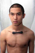 Image of OS ACCESSORIES - BLACK BONE TIE NECKLACE