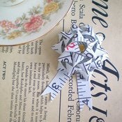 Image of Tape Measure Rosette Brooch - Choice of 5 colours