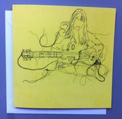 Image of 'Cat guitar' Greetings card