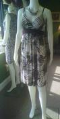 Image of Brown print dress w straps