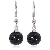 Image of Black Swarovski Hang Style Earrings