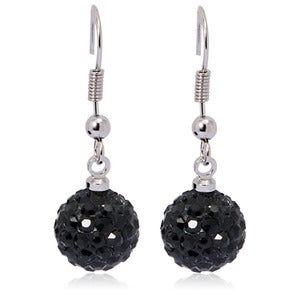 Image of Black Swarovski Hang Style Earrings