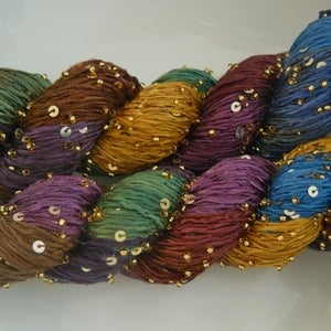 Image of Beaded Silk Sequins Light