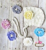 Image of Delicate Cream Mohair Bonnet 