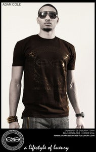 Image of EXPRESSION 06 EVOLUTION / BLACK ON BLACK / LOGO LUXURY TEE 