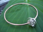 Image of Tied Up and Twisted Bracelet-Copper and Silver
