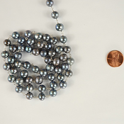 Image of sterling silver wire wrapped links and 8mm cultured peacock freshwater pearls 