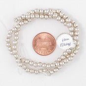 Image of 4mm Round Silver Plate Beads - 16" strand