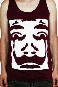 Image of The DALI Face Tank (tri-cranberry)