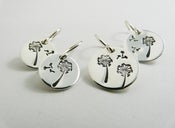 Image of Dandelion stamped earrings
