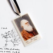 Image of Charles Darwin in colour Pendant