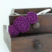 Image of Three Rosette headband in Dark Red Violet