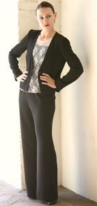 Image of oxford pant - black