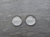 Image of 10 x Crystal Clear Round Glass Cabochons 14mm