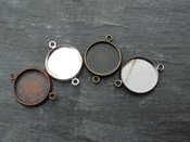Image of 10 x Round Connector Blanks 14mm - choice of colours!