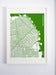 Image of Green Silk-Screen Printed Map of San Francisco