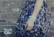 Image of Wide Vintage Leather Cuff with Crocheted Lace