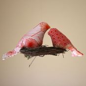 Image of NEW Mommy & Baby Birds in a Nest Mobile (One-of-a-Kind)