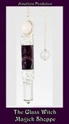 Image of Beautiful Amethyst & Crystal Wand Pendulum 