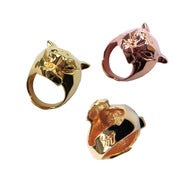Image of 18ct gold plated tiger ring